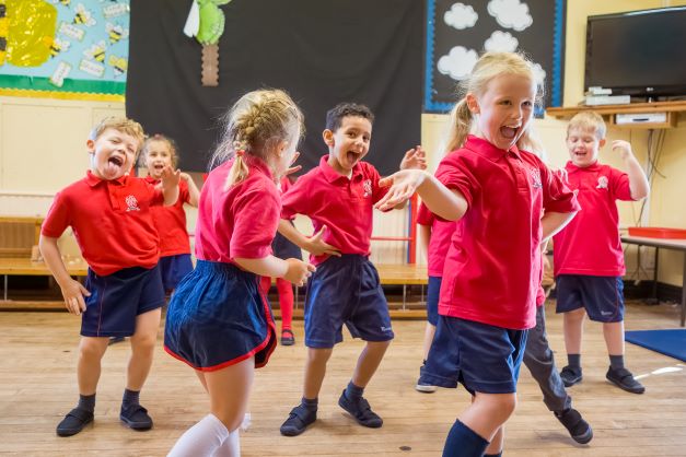 Children exercising