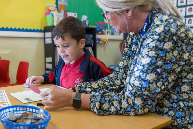 teacher and child